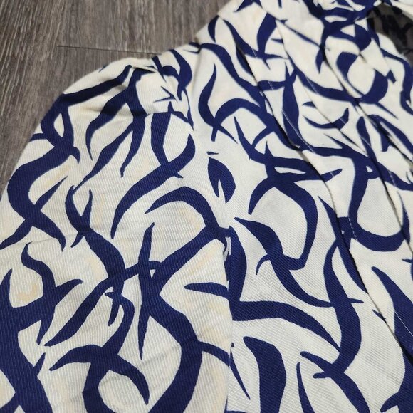 Vintage 60s navy blue and white empire waist babydoll maxi column dress - Picture 13 of 15